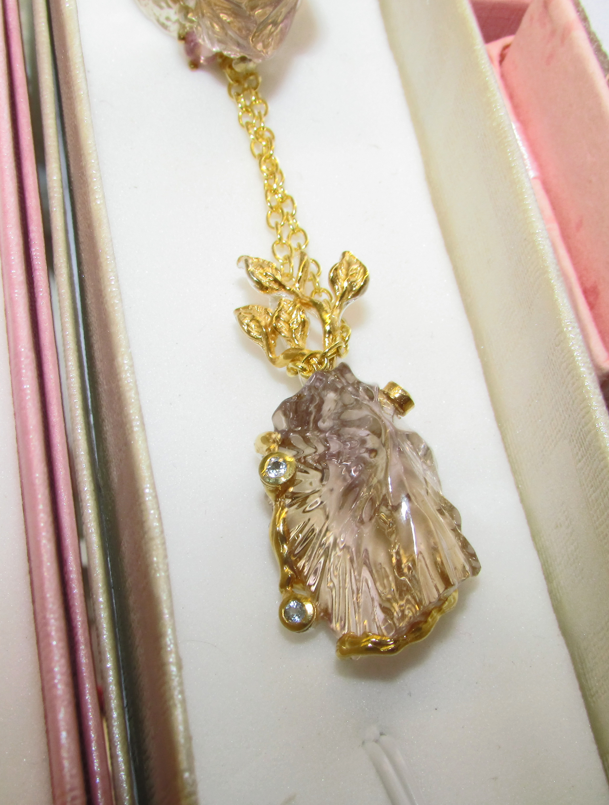 925 Silver necklace with 28 carat natural ametrine