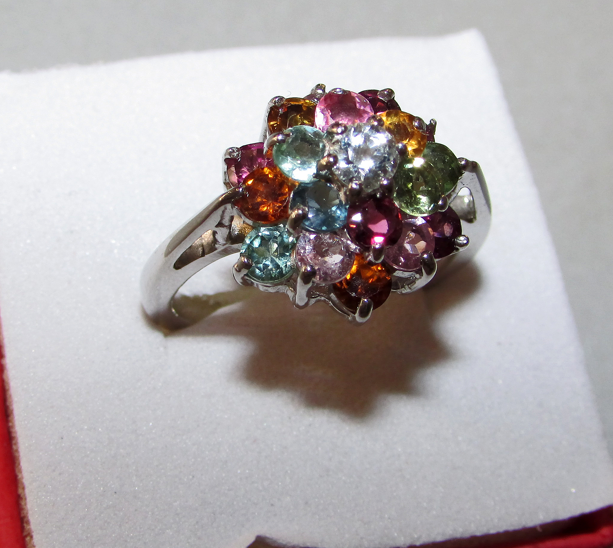 925 silver ring with aquamarine