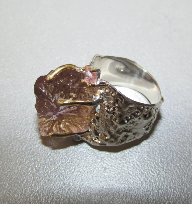 925 silver ring with ametrine 20 carat