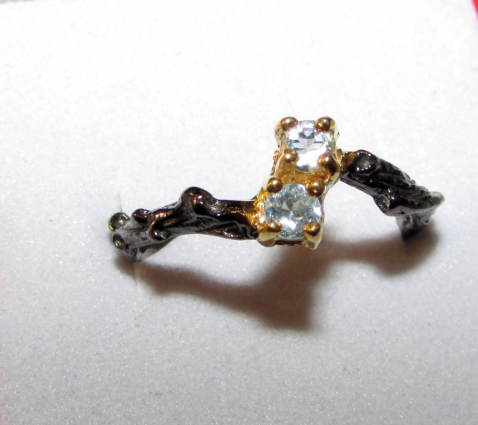 925 Silver ring with topaz