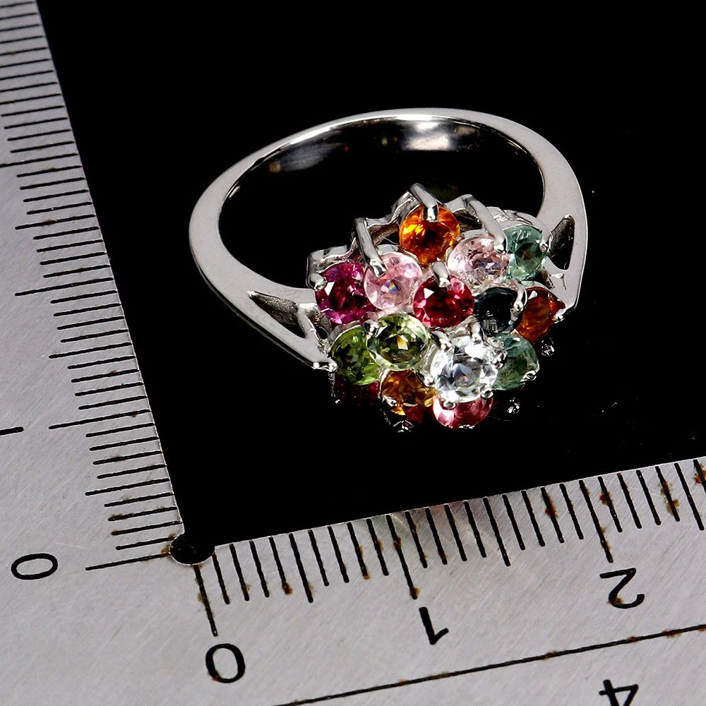 925 silver ring with aquamarine