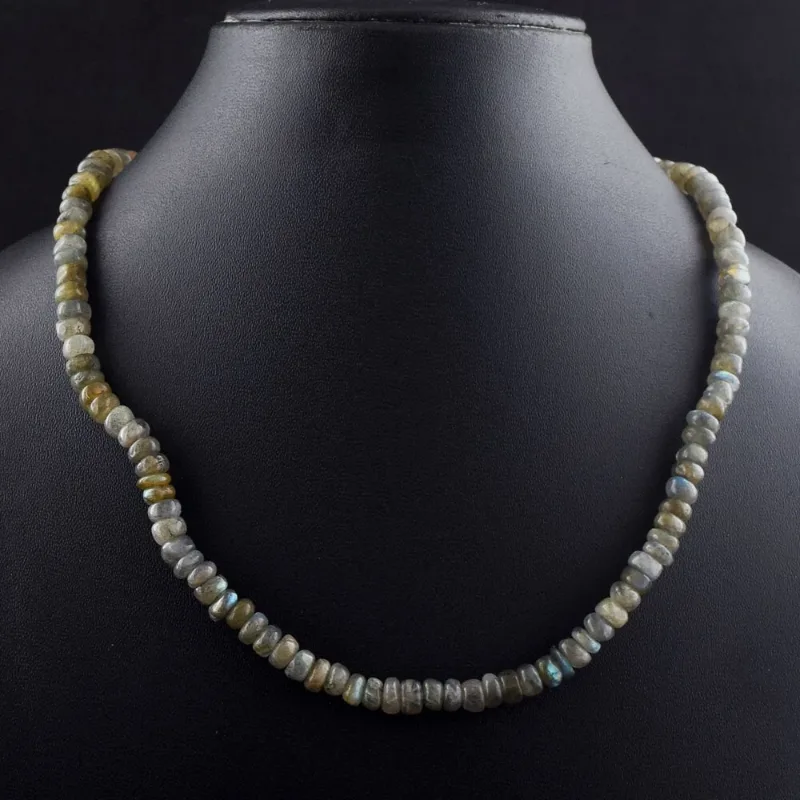 Labradorite beaded necklace 179 carat