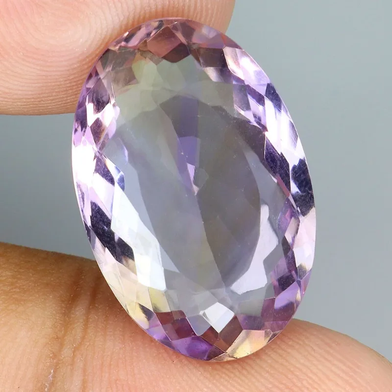Bi-color ametrine cabochon 18.69ct 23x15.5 mm