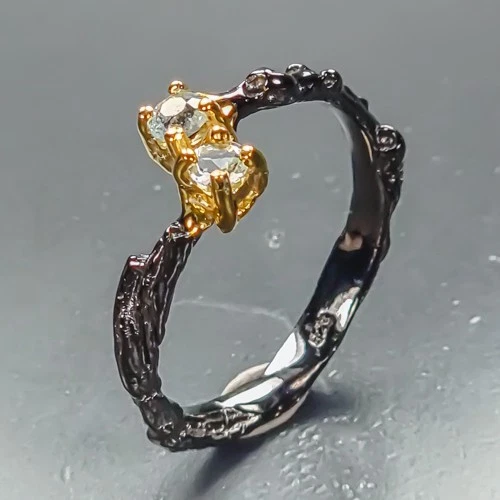 925 Silver ring with topaz