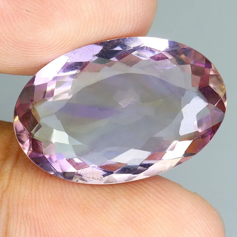 Bi-color ametrine cabochon 18.69ct 23x15.5 mm