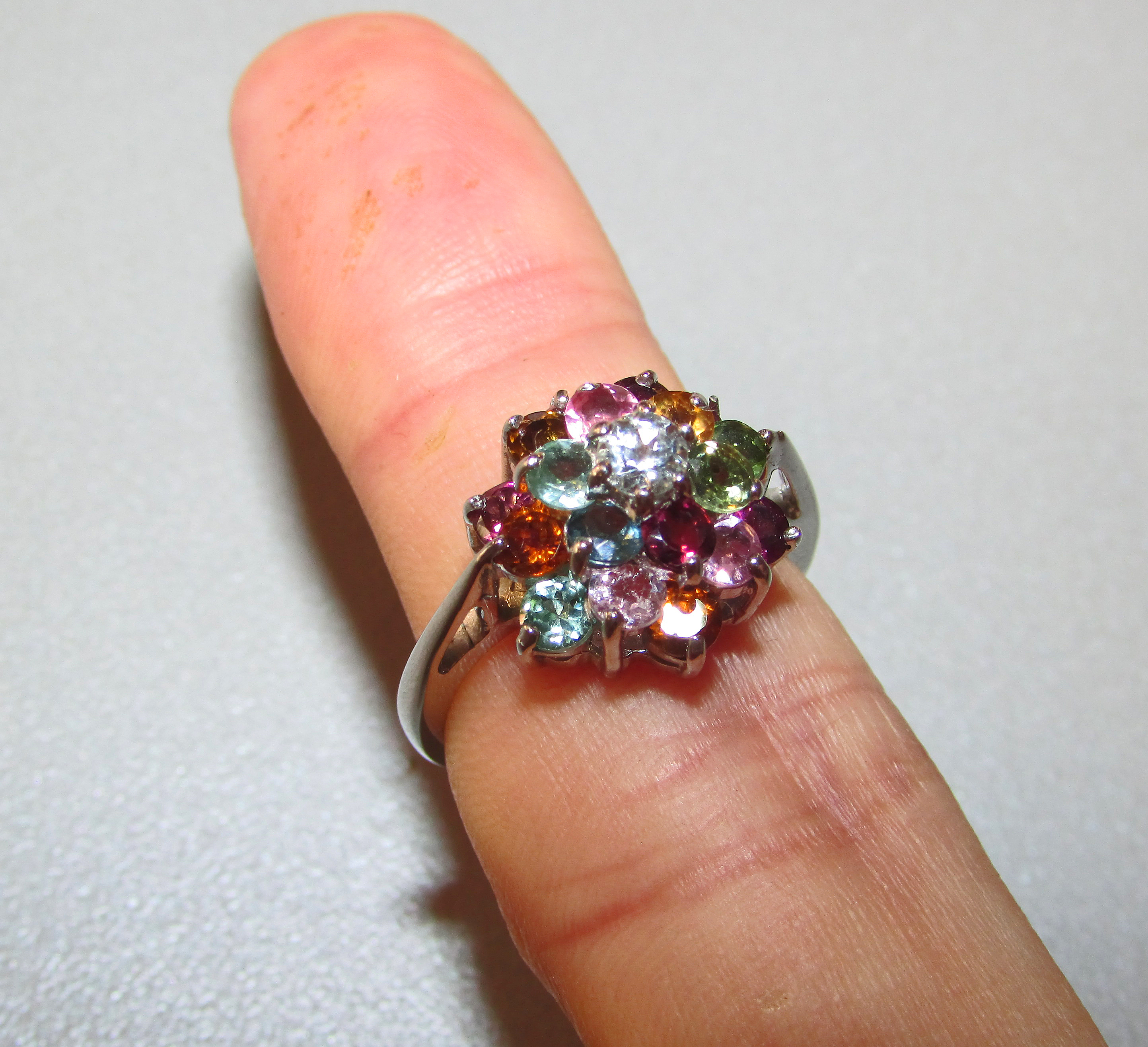 925 silver ring with aquamarine