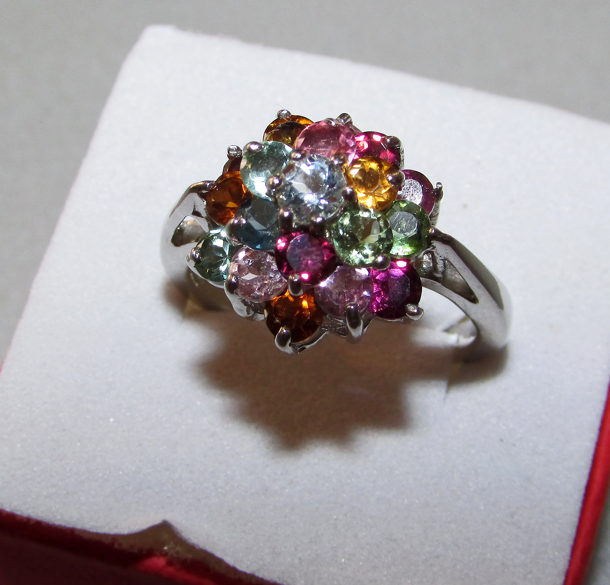925 silver ring with aquamarine