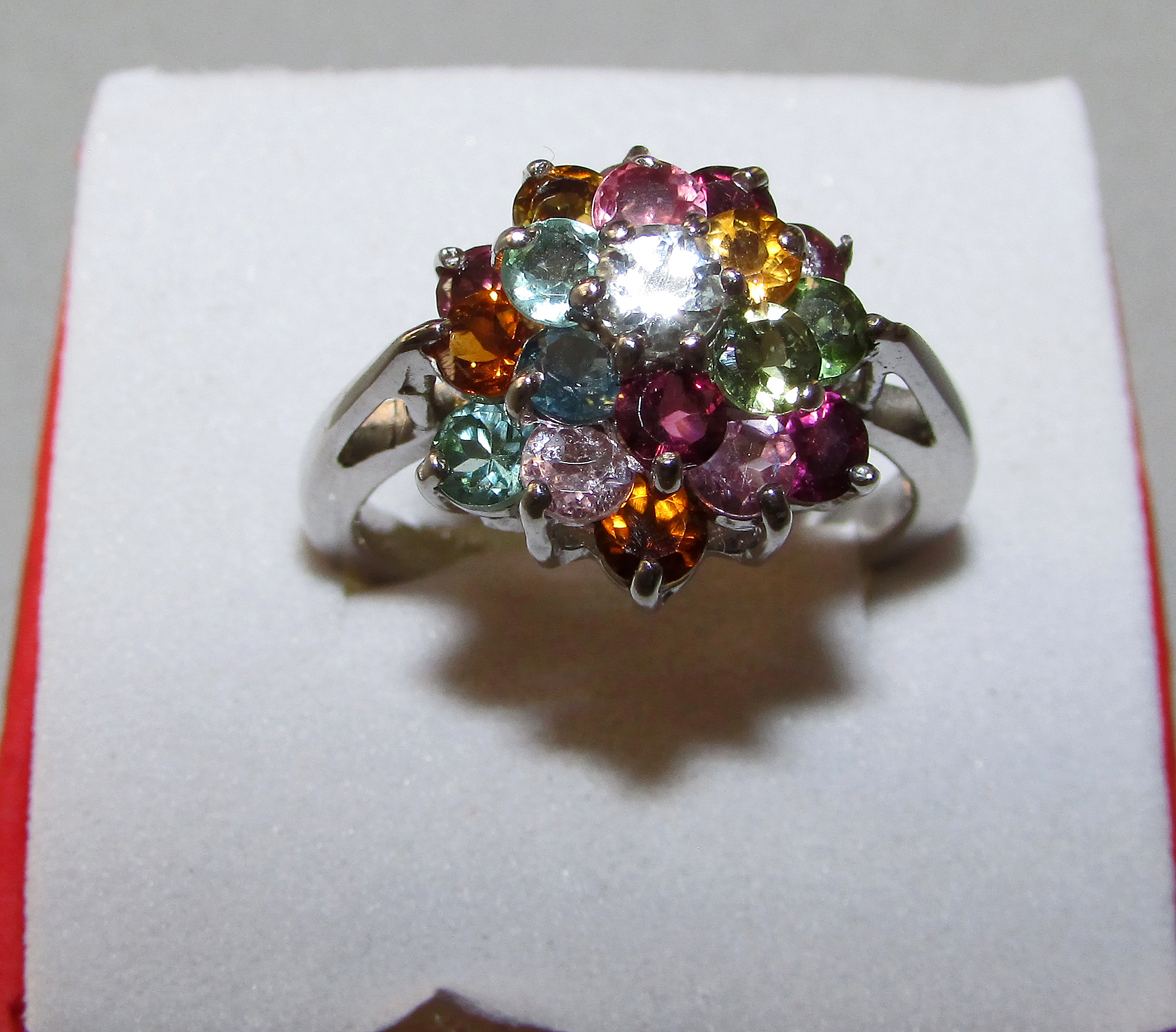 925 silver ring with aquamarine